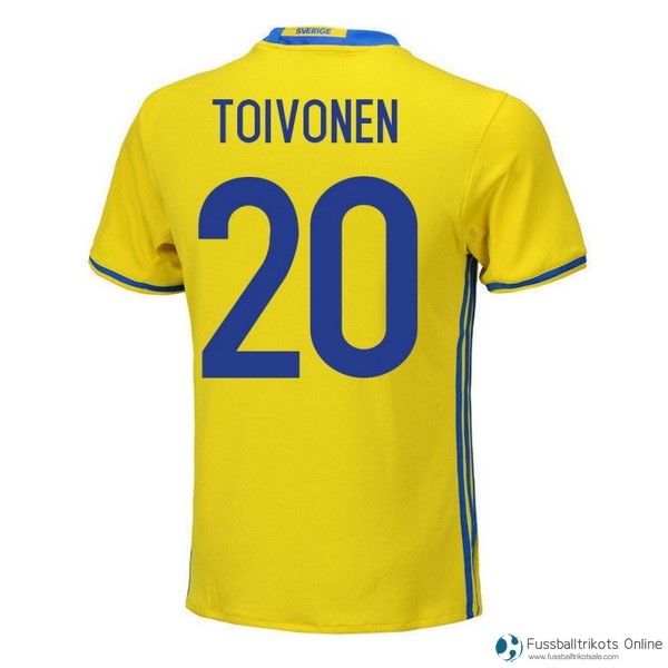 Sweden Trikot Heim Toivonen 2018 Gelb Fussballtrikots Günstig